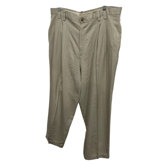 Tommy Bahama Mens Tan 100% Silk Dress Pants Size 40 Beige - Picture 3 of 7